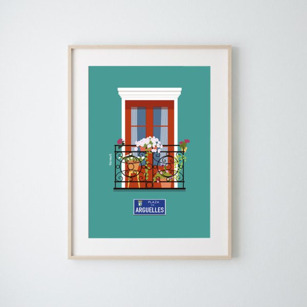 Lámina / Balcones de Madrid: Argüelles